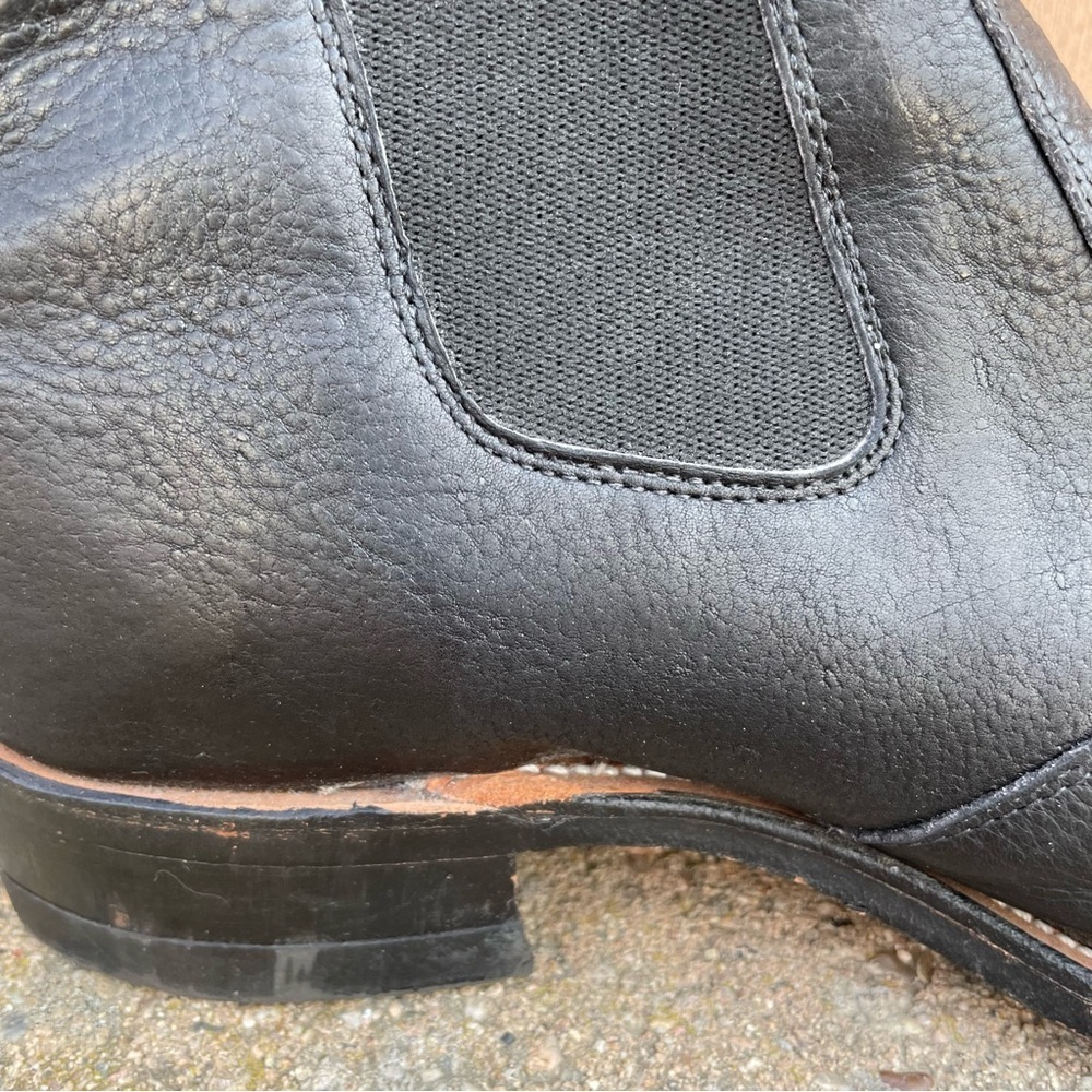 BOULET Men’s Black Leather Pull On Congress Ankle Boot Shoe Size 9 - Picture 9 of 16